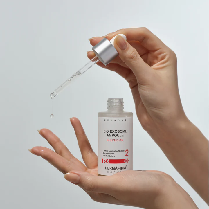 DermAfirm Bio Exosome Ampoule Sulfur AC in use