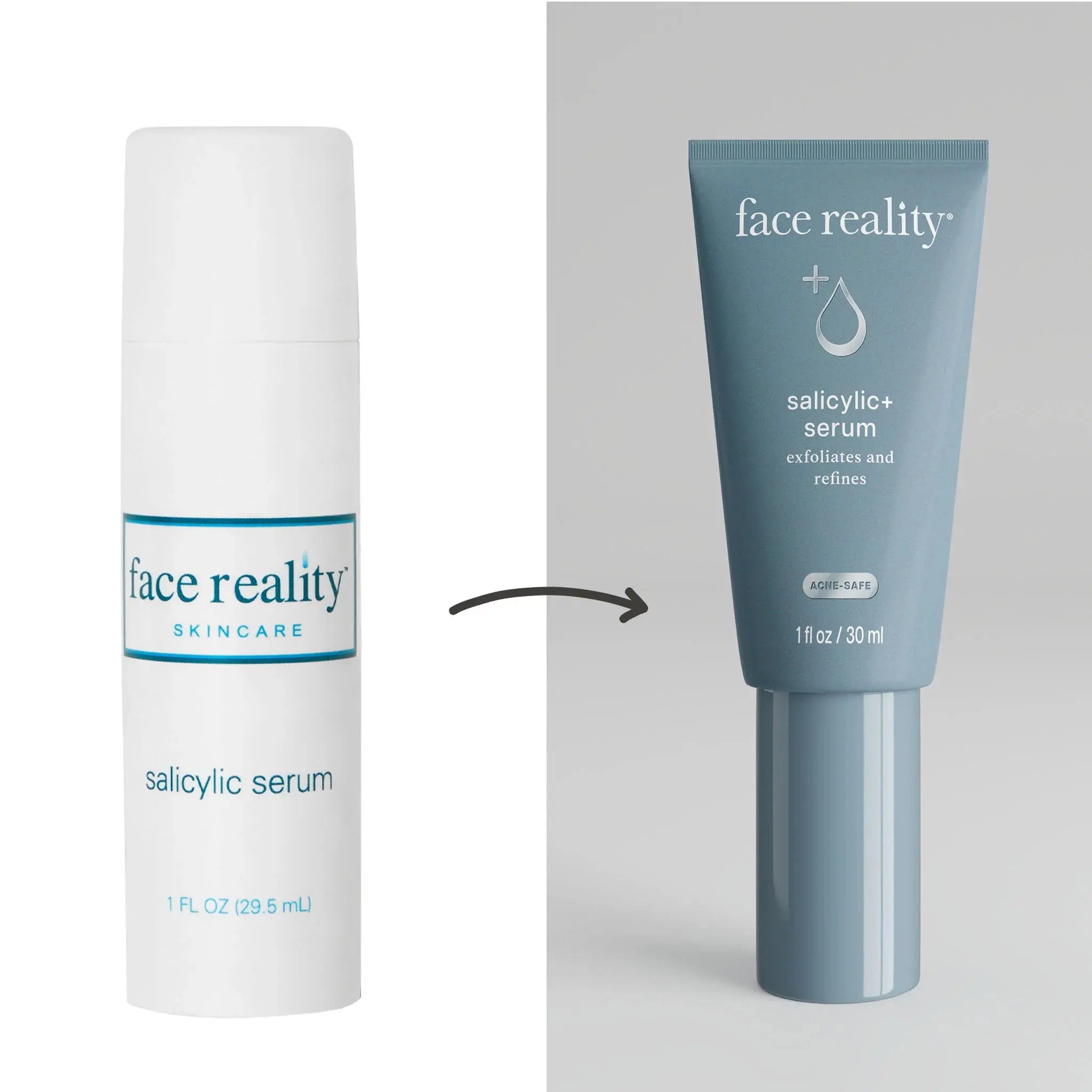 Face Reality Salicylic Serum Old vs New Package