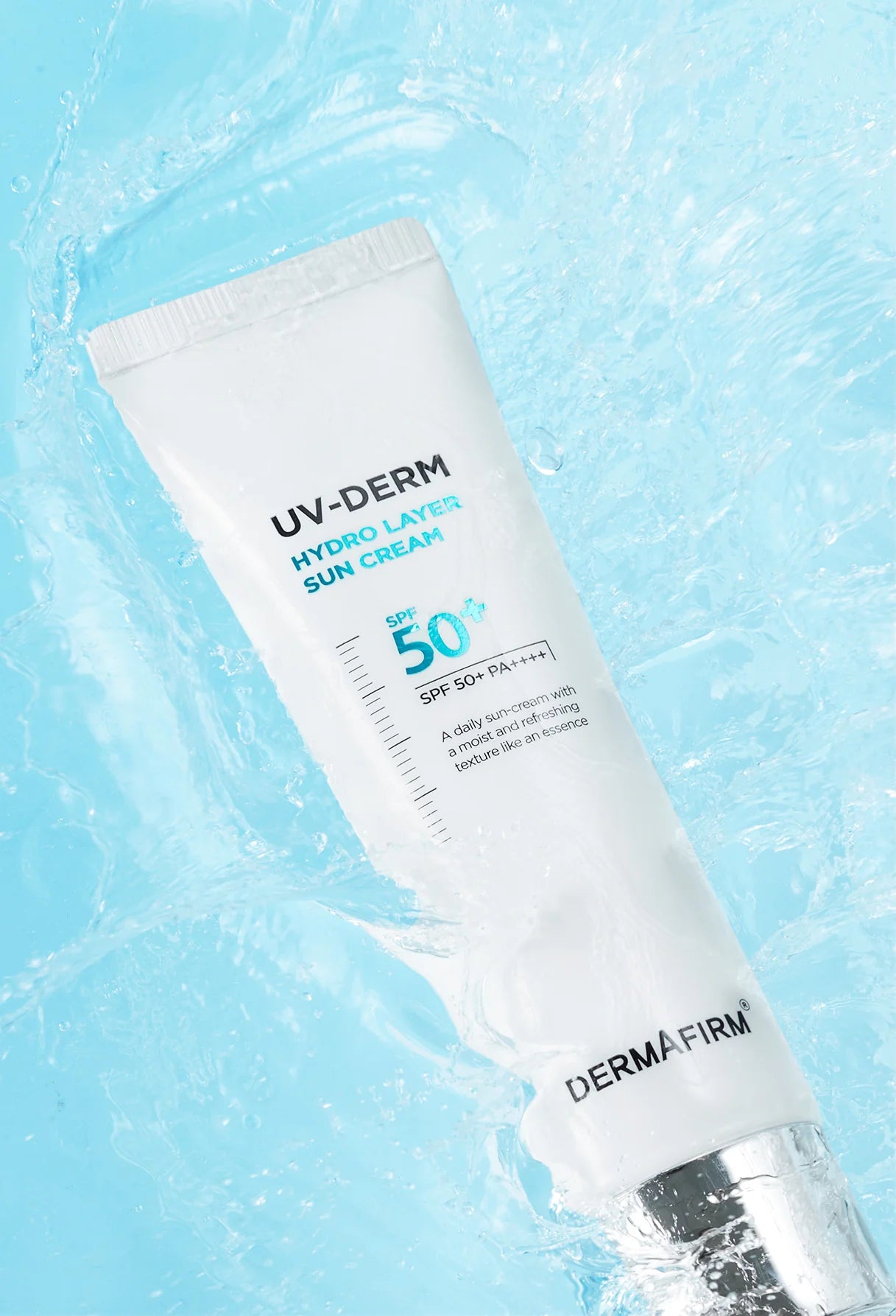 DermAfirm hydro sunscreen 50 SPF in water