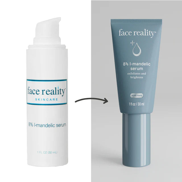 Face Reality 8% Mandelic Serum Old vs New Packaging