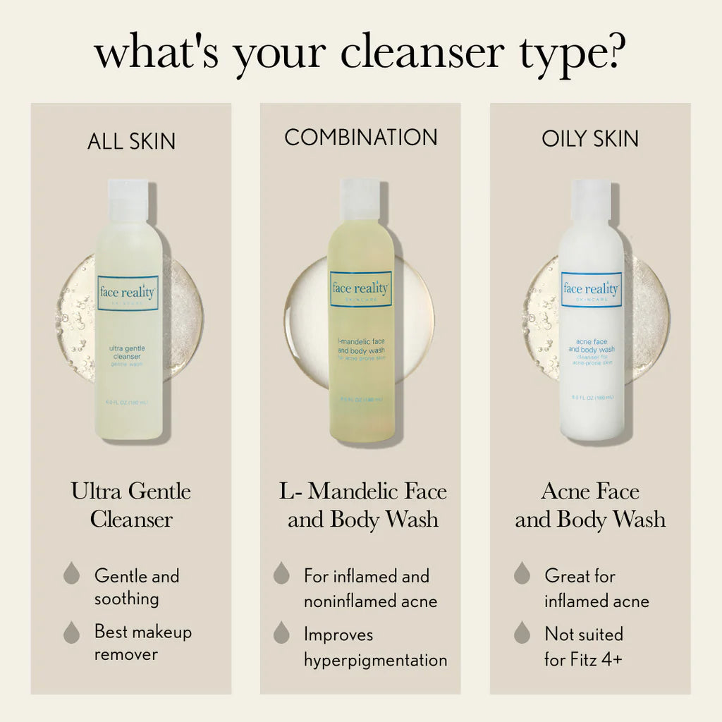 face reality compare 3 cleansers