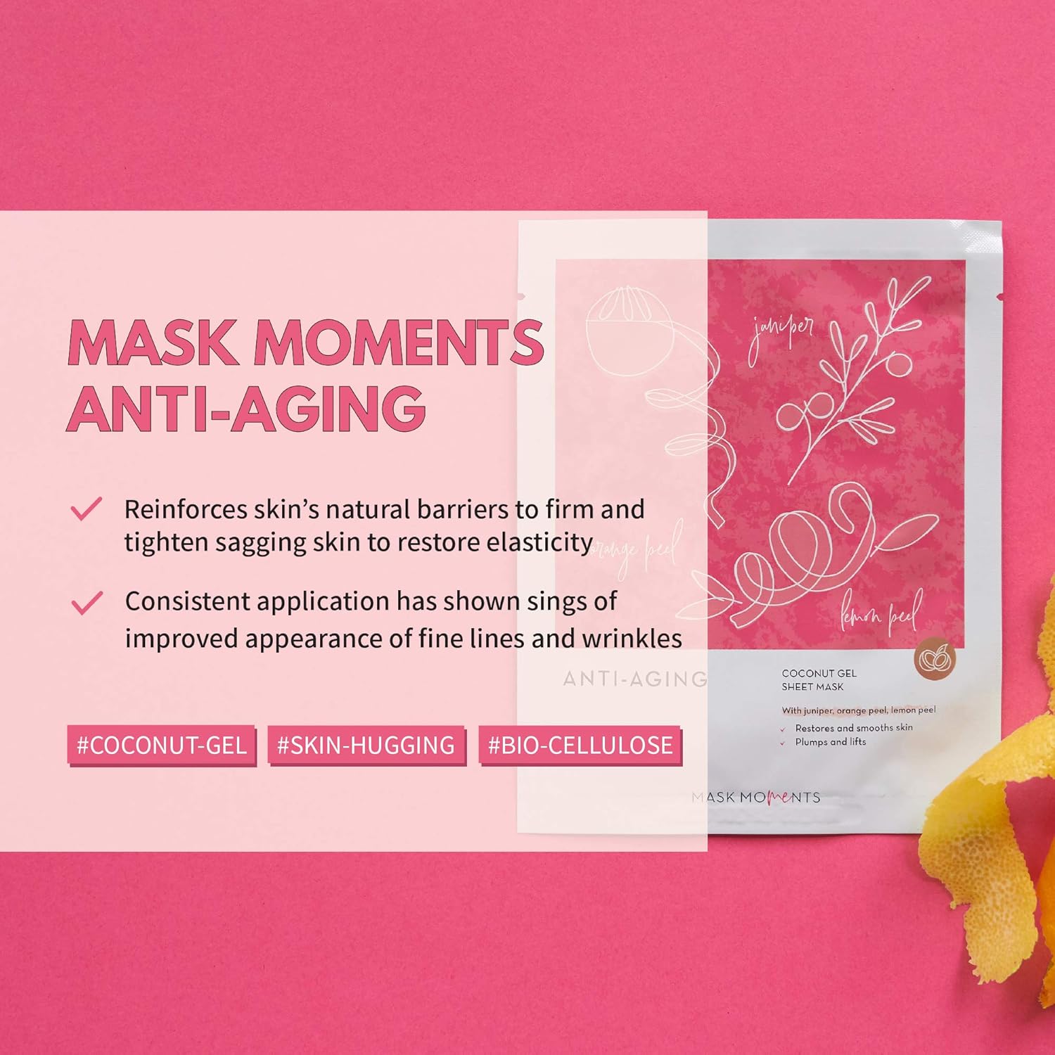 Mask Moments Coconut Gel Mask infographic